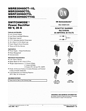 DataSheet MBRB30H60CTT4G pdf