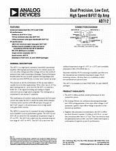 DataSheet AD712 pdf