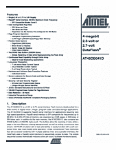 DataSheet AT45DB041D pdf