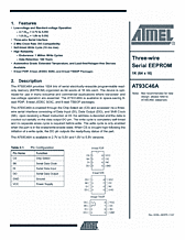 DataSheet AT93C46A pdf