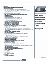 DataSheet ATmega64A pdf