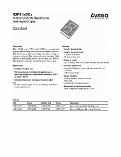 DataSheet HDSP-511E pdf
