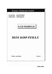 DataSheet DEM16103SYH-LY pdf