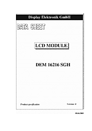 DataSheet DEM16216SGH pdf