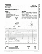 DataSheet FCP4N60 pdf