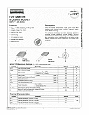 DataSheet FDB12N50TM pdf