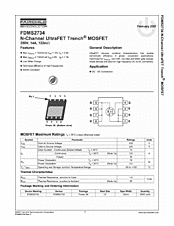 DataSheet FDMS2734 pdf