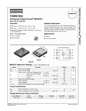 DataSheet FDMS7650 pdf