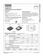 DataSheet FDMS7672 pdf