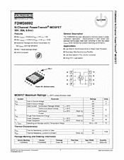 DataSheet FDMS8692 pdf