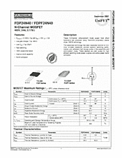 DataSheet FDP24N40 pdf