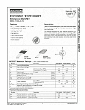 DataSheet FDPF12N50F pdf