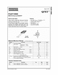 DataSheet FQAF13N80 pdf