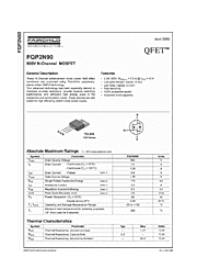 DataSheet FQP2N90 pdf