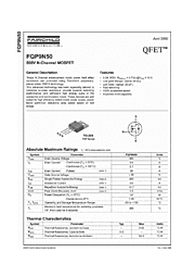 DataSheet FQP9N50 pdf