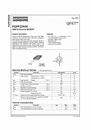 DataSheet FQPF22N30 pdf