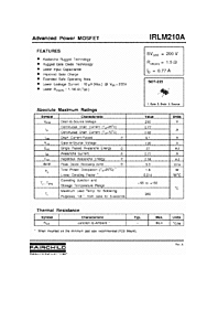 DataSheet IRLM210A pdf