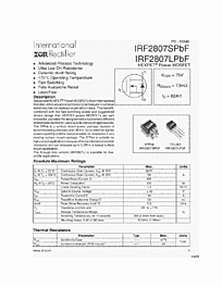 DataSheet IRF2807L pdf