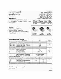 DataSheet IRF3704ZS pdf