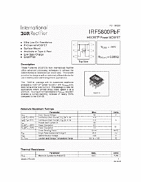 DataSheet IRF5800 pdf