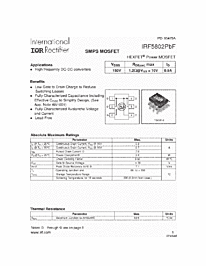 DataSheet IRF5802 pdf