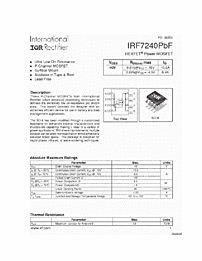 DataSheet IRF7240 pdf