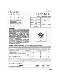 DataSheet IRF7313QPBF pdf