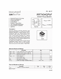 DataSheet IRF7404QPBF pdf