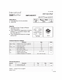 DataSheet IRF7451 pdf