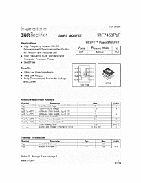 DataSheet IRF7458 pdf