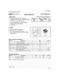 DataSheet IRF7459 pdf