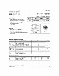 DataSheet IRF7475 pdf