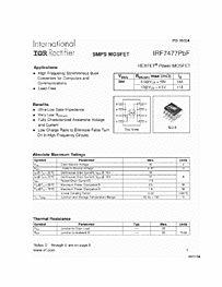 DataSheet IRF7477 pdf