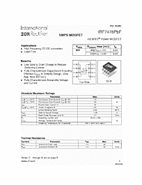 DataSheet IRF7478 pdf