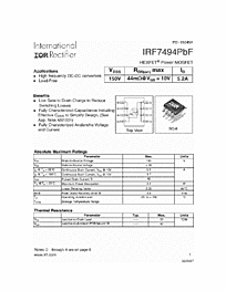 DataSheet IRF7494 pdf