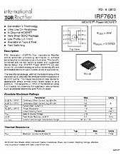 DataSheet IRF7601 pdf