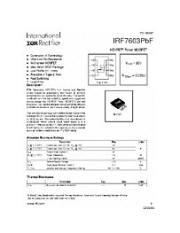 DataSheet IRF7603 pdf