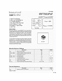 DataSheet IRF7663 pdf