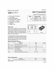 DataSheet IRF7702GPBF pdf