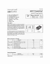 DataSheet IRF7704GPBF pdf