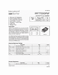 DataSheet IRF7755GPBF pdf