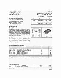 DataSheet IRF7756GPBF pdf