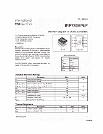 DataSheet IRF7805 pdf