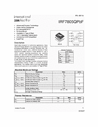 DataSheet IRF7805Q pdf