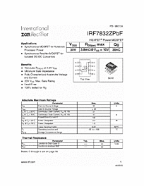 DataSheet IRF7832Z pdf