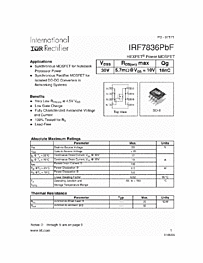 DataSheet IRF7836PBF pdf