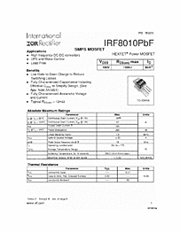 DataSheet IRF8010 pdf
