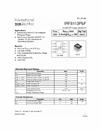 DataSheet IRF8113 pdf