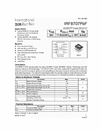 DataSheet IRF8707PBF pdf