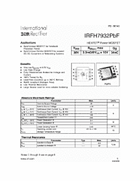 DataSheet IRFH7932PBF pdf